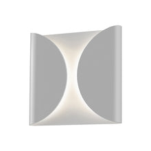 Load image into Gallery viewer, Folds Outdoor LED Wall Light in Small/Textured Gray.

