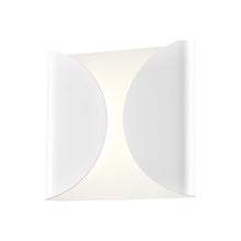 Load image into Gallery viewer, Folds Outdoor LED Wall Light in Small/Textured White.
