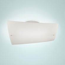 Load image into Gallery viewer, Folio Grande Flush Mount Ceiling Light in White.
