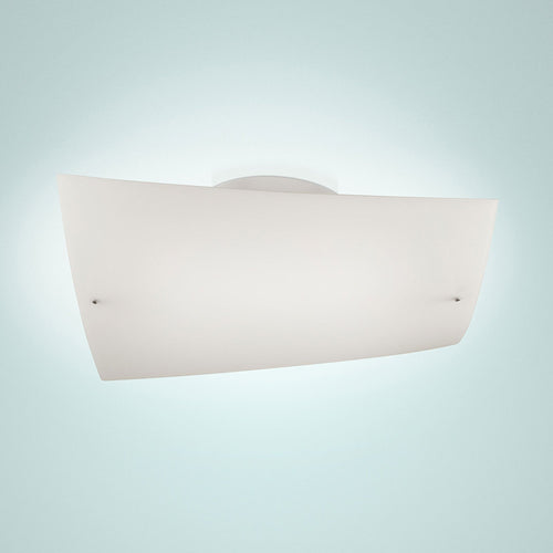 Folio Grande Flush Mount Ceiling Light in White.