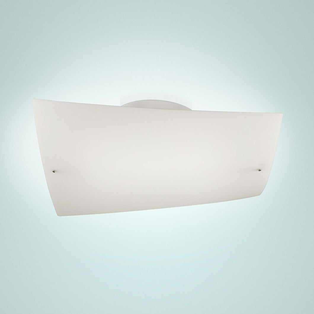 Folio Grande Flush Mount Ceiling Light in White.