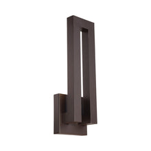 Load image into Gallery viewer, Forq Outdoor LED Wall Light in Small/Bronze.
