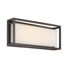 Load image into Gallery viewer, Framed Outdoor LED Wall Light in Large/Bronze.
