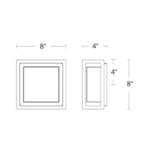 Load image into Gallery viewer, Framed Outdoor LED Wall Light - line drawing.

