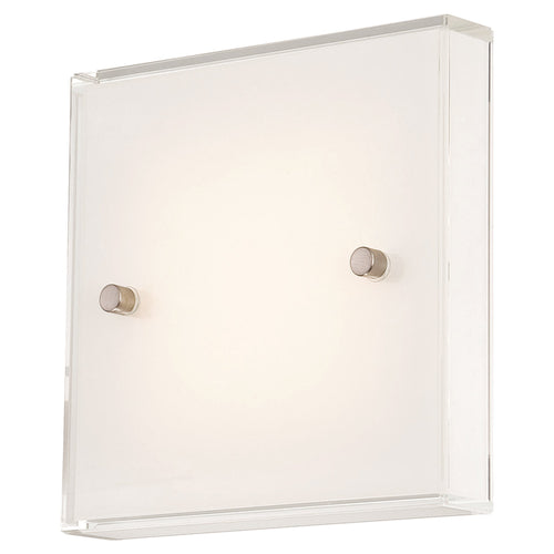 Framework LED Wall Light in Brushed Nickel.