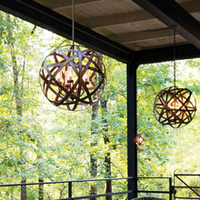 Load image into Gallery viewer, Carson Pendant Light Outside.
