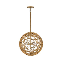 Load image into Gallery viewer, Centric Pendant Light in Burnished Gold (Medium).
