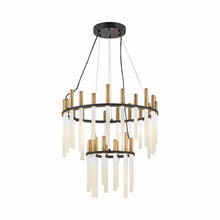 Load image into Gallery viewer, Echo LED Chandelier in Black (Multi Tier).
