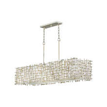 Load image into Gallery viewer, Farrah Linear Pendant Light in Silver Leaf (8-Light).
