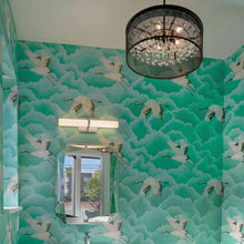 Load image into Gallery viewer, Fiona Drum Pendant Light in bathroom.
