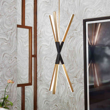 Load image into Gallery viewer, Rae LED Pendant Light in living room.
