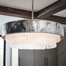 Load image into Gallery viewer, Reverie Drum Pendant Light in Detail.
