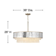 Load image into Gallery viewer, Reverie Drum Pendant Light - line drawing

