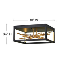 Load image into Gallery viewer, Styx LED Flush Mount Ceiling Light - line drawing

