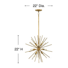 Load image into Gallery viewer, Tryst Chandelier - line drawing
