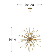 Load image into Gallery viewer, Tryst Chandelier - line drawing
