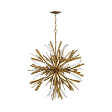Load image into Gallery viewer, Vida Chandelier in Burnished Gold (Large).
