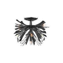 Load image into Gallery viewer, Vida Semi Flush Ceiling Light in Brushed Graphite.
