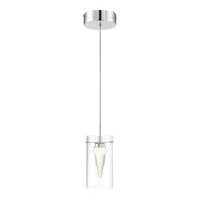 Load image into Gallery viewer, Funnel Cloud LED Mini Pendant Light in Chrome.
