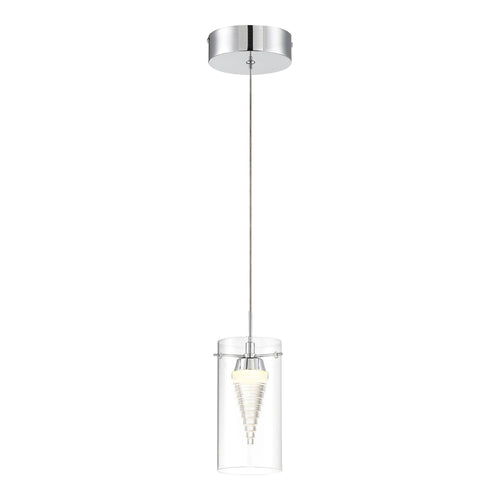 Funnel Cloud LED Mini Pendant Light in Chrome.