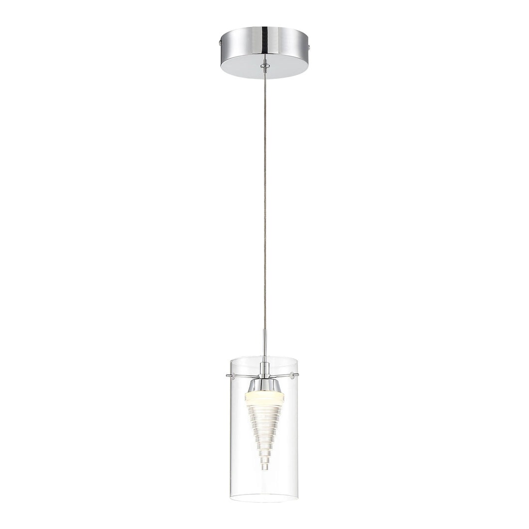 Funnel Cloud LED Mini Pendant Light in Chrome.