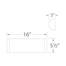 Load image into Gallery viewer, Fuse LED Bath Vanity Light - line drawing.
