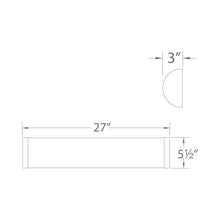 Load image into Gallery viewer, Fuse LED Bath Vanity Light - line drawing.

