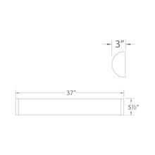 Load image into Gallery viewer, Fuse LED Bath Vanity Light - line drawing.
