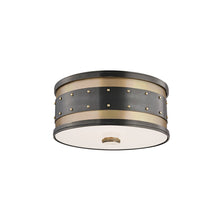 Load image into Gallery viewer, Gaines Flush Mount Ceiling Light in 2-Light/Aged Old Bronze.
