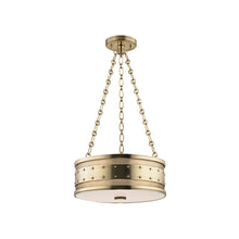 Load image into Gallery viewer, Gaines Pendant Light in 3-Light/Aged Brass.
