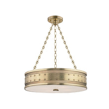 Load image into Gallery viewer, Gaines Pendant Light in 4-Light/Aged Brass.
