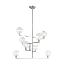 Load image into Gallery viewer, Gambit Chandelier in Satin Nickel.
