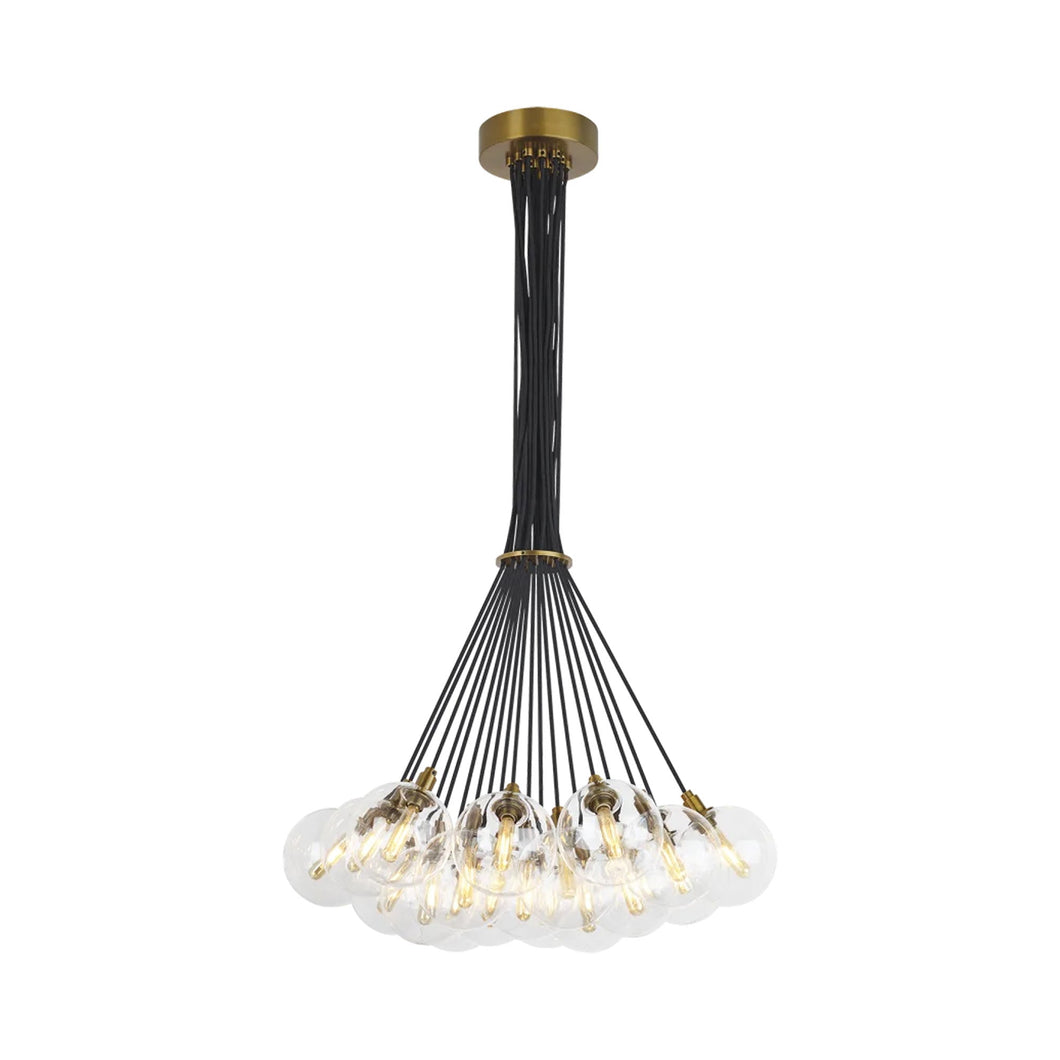 Gambit Multi Light Chandelier in Aged Brass (19-Light).