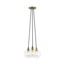 Load image into Gallery viewer, Gambit Multi Light Chandelier in Aged Brass (3-Light).
