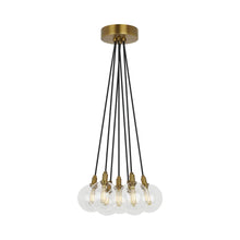 Load image into Gallery viewer, Gambit Multi Light Chandelier in Aged Brass (7-Light).
