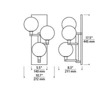 Load image into Gallery viewer, Gambit Wall Light - line drawing.
