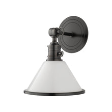 Load image into Gallery viewer, Garden City Wall Light in None/Opal Glossy/Old Bronze.
