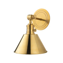 Load image into Gallery viewer, Garden City Wall Light in None/Aged Brass/Aged Brass.
