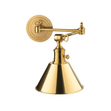 Load image into Gallery viewer, Garden City Wall Light in Horizontal/Aged Brass/Aged Brass.
