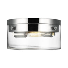 Load image into Gallery viewer, Garrett Flush Mount Ceiling Light in Small/Polished Nickel.
