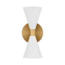 Load image into Gallery viewer, Albertine Bath Wall Light in Matte White.
