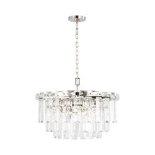 Load image into Gallery viewer, Arden Chandelier in Polished Nickel (Medium).
