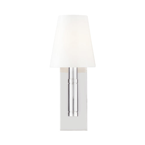 Beckham Bath Wall Light in Polished Nickel.