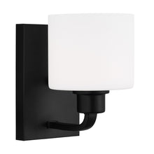 Load image into Gallery viewer, Canfield Bath Wall Light in Midnight Black.
