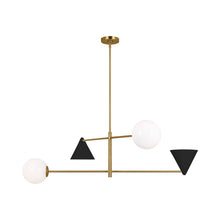 Load image into Gallery viewer, Cosmo Chandelier in Midnight Black/Burnished Brass (X-Large).
