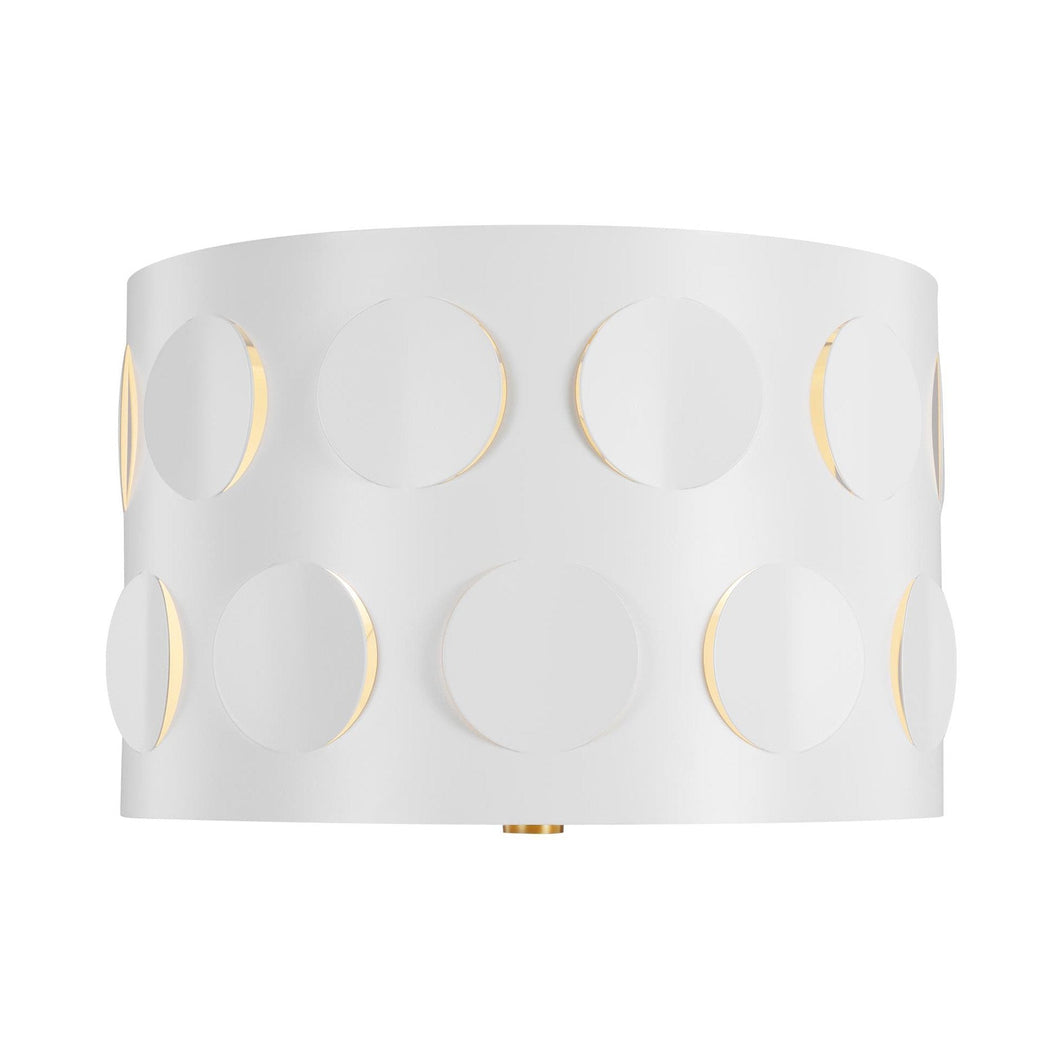 Dottie Flush Mount Ceiling Light in Burnished Brass (Small).