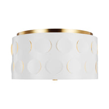 Load image into Gallery viewer, Dottie Flush Mount Ceiling Light in Burnished Brass (Medium).
