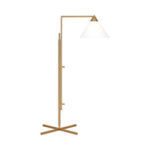 Load image into Gallery viewer, Franklin LED Floor Lamp in Burnished Brass.
