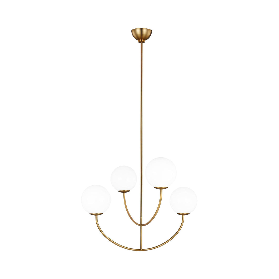 Galassia Chandelier in Burnished Brass (4-Light).