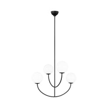 Load image into Gallery viewer, Galassia Chandelier in Midnight Black (4-Light).
